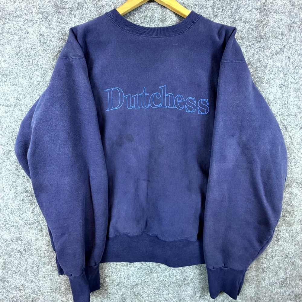 Vintage‎ Dutchess Genus Sweatshirt Unisex 2XL Blue Fleece Made in USA